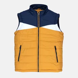Status Quo Boys Yellow White Colourblocked Padded Jacket-image-30