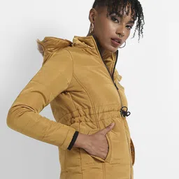 Campus Sutra Windcheater Hooded Padded Jacket-35