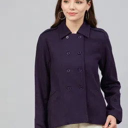 Marie Claire Purple Woollen Tailored Jacket-picture-29