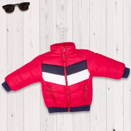 MeeMee Boys Red & Black Black Colourblocked Lightweight Padded Jacket-image-7