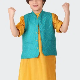 Fabindia Boys Printed Nehru Jacket-48