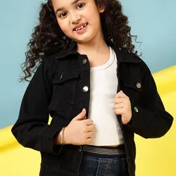 BAESD Girls Colourblocked Longline Tailored Jacket-image-27