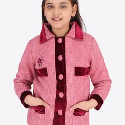 CUTECUMBER Girls Maroon Tailored Jacket-image-21