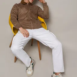 Campus Sutra Spread Collar Windcheater Cotton Bomber Jacket-picture-24
