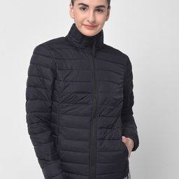 Woodland Women Black Water Resistant Padded Jacket-picture-28
