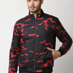 Pepe Jeans Men Black Red Puffer Jacket-image-56