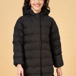 Honey by Pantaloons Hooded Long Sleeves Longline Puffer Jacket-54