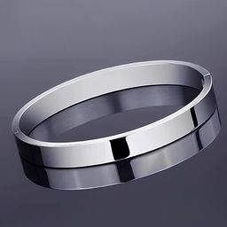 KARISHMA KREATIONS Unisex Set Of 2 Stainless Steel Silver-Plated Kada Bracelet-8