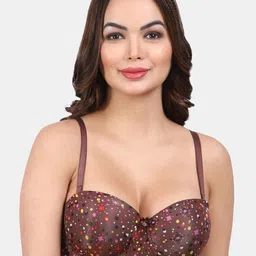Amour Secret Polka Dot Printed Lightly Padded Medium Coverage Underwired Balconette Bra-8