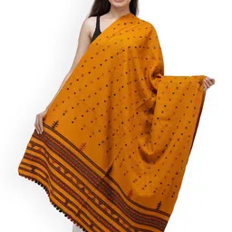Exotic India Geometric Embroidered Shawl-image-31