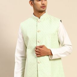 RAJUBHAI HARGOVINDAS Embroidered Nehru Jacket-picture-55