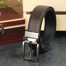 ZEVORA Men Textured Reversible Belt-image-89