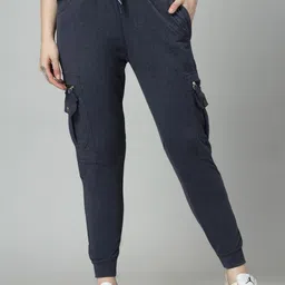 UZARUS Women Mid-Rise Pure Cotton Sports Joggers-34