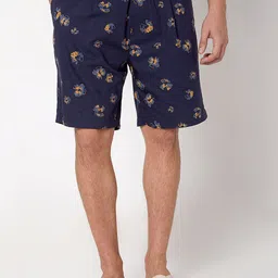 Mufti Men Mid-Rise Floral Printed Cotton Shorts-image-80