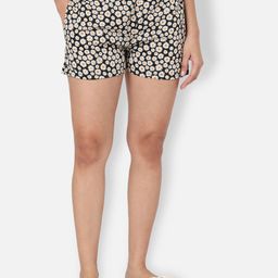 Ashtag Women Black Printed Shorts-image-60
