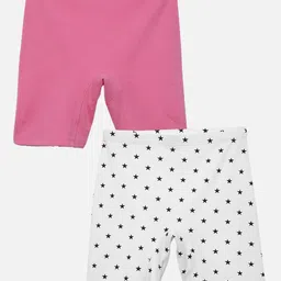 mackly Girls Pack Of 2 Printed Mid-Rise Shorts-image-6