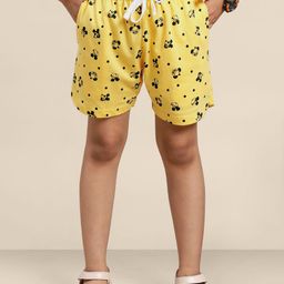 Kids Ville Girls Mickey And Friends Printed Cotton Shorts-image-61