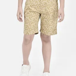 Crimsoune Club Boys Abstract Printed Mid Rise Pure Cotton Shorts-picture-20