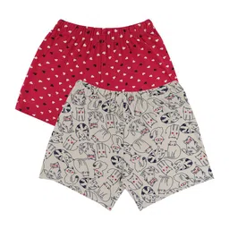 Bodycare Girls Pack Of 2 Conversational Printed Shorts-46