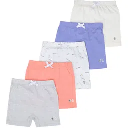 MiArcus Kids Pack of 5 Conversational Printed Cotton Shorts-image-97