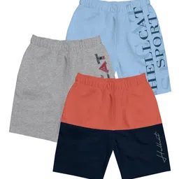 HELLCAT Girls Pack Of 3 Printed Mid-Rise Cotton Sports Shorts-image-6