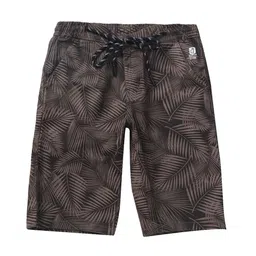 Gini and Jony Boys Olive Green Floral Printed Regular Shorts-image-24