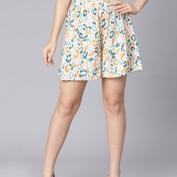 Oxolloxo Women Multicoloured Floral Printed Shorts-27