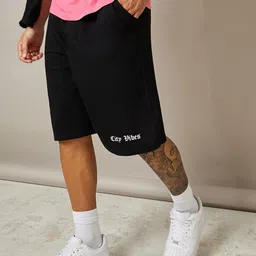 Styli Men City Vibes Print Oversized Shorts-image-68
