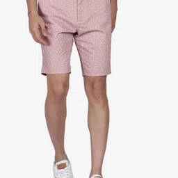 t-base Men Mid-Rise Printed Cotton Chino Shorts-image-90