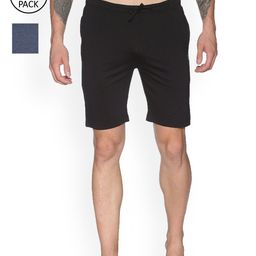 Dollar Men Pack Of 2 Multicoloured Solid Regular Shorts-3