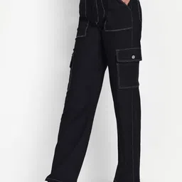 Next One Smart Wide Leg High-Rise Mildly Distressed Stretchable Jeans-image-50