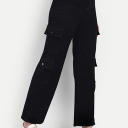 Next One Women Smart Wide Leg High-Rise Stretchable Cargo Jeans-picture-36