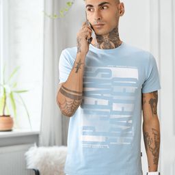 Louis Philippe Jeans Men Blue & White Typography Arsenal Printed T-shirt-image-2