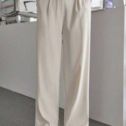 Next One Women Smart Loose Fit High-Rise Easy Wash Pleated Cotton Formal Trousers-picture-46