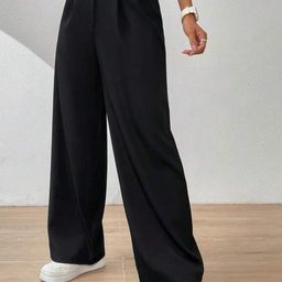 BROADSTAR Women High Rise Stretchable Pleated Straight Fit Trouser-picture-20