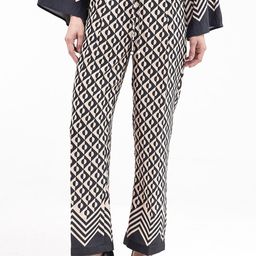RAREISM Women Printed Tailored Straight Fit High-Rise Pleated Parallel Trousers-image-48