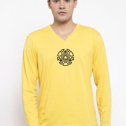 Friskers Printed V-Neck Full Sleeves Cotton T-shirt-picture-11
