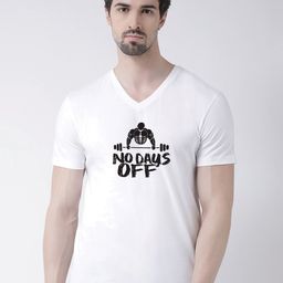 Friskers Typography Printed V-Neck T-shirt-image-21