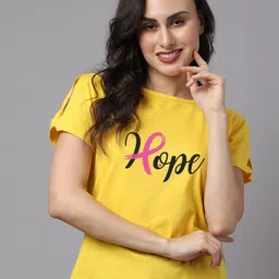 Friskers Yellow Slit Sleeves Pure Cotton Top-picture-19