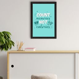 eCraftIndia Sea Green & White Motivational Quote Printed Framed UV Art Painting-image-95