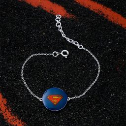 Kicky And Perky Kids 925 Sterling Silver Wraparound Super Man Bracelet-image-33