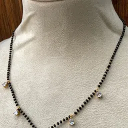 Anouk Gold-Plated Artificial Stones and Beads Mangalsutra image 2