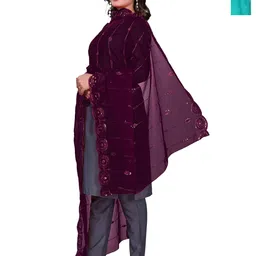 Kemza Pack Of 2 Geometric Embroidered Organza Dupatta With Sequinned-picture-20
