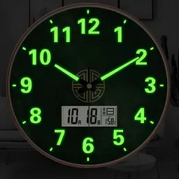M T BROTHERS Green Printed Contemporary Wall Clock-image-32