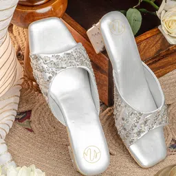 NR By Nidhi Rathi Embellished Block Heels-picture-3