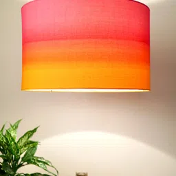 Grated ginger Pink & Orange Colourblocked Ceiling Lamps-picture-42