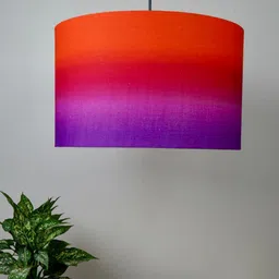Grated ginger Red & Orange Colourblocked Ceiling Lamps-49