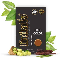 INDALO Set of 2 Ammonia-Free Vibrant Hair Color- Natural Ingredients 100g Each-Light Brown-0