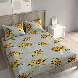 Spangle Unisex Yellow Bedsheets-28
