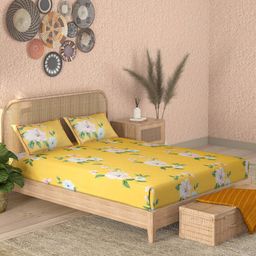 Sangria Unisex Yellow Bedsheets-8